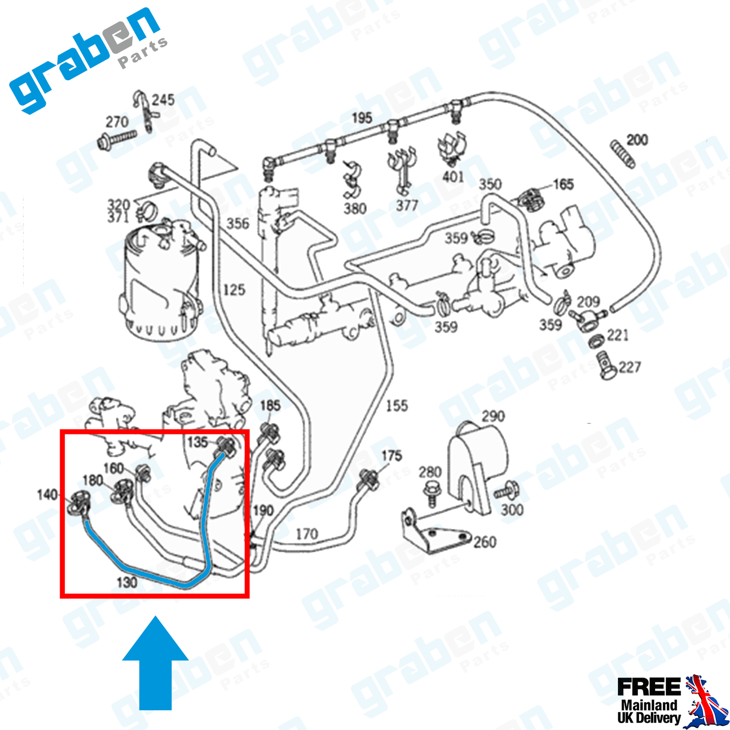 FUEL HOSE PIPE FOR MERCEDES-BENZ VITO /  SPRINTER DIESEL A6110706832
