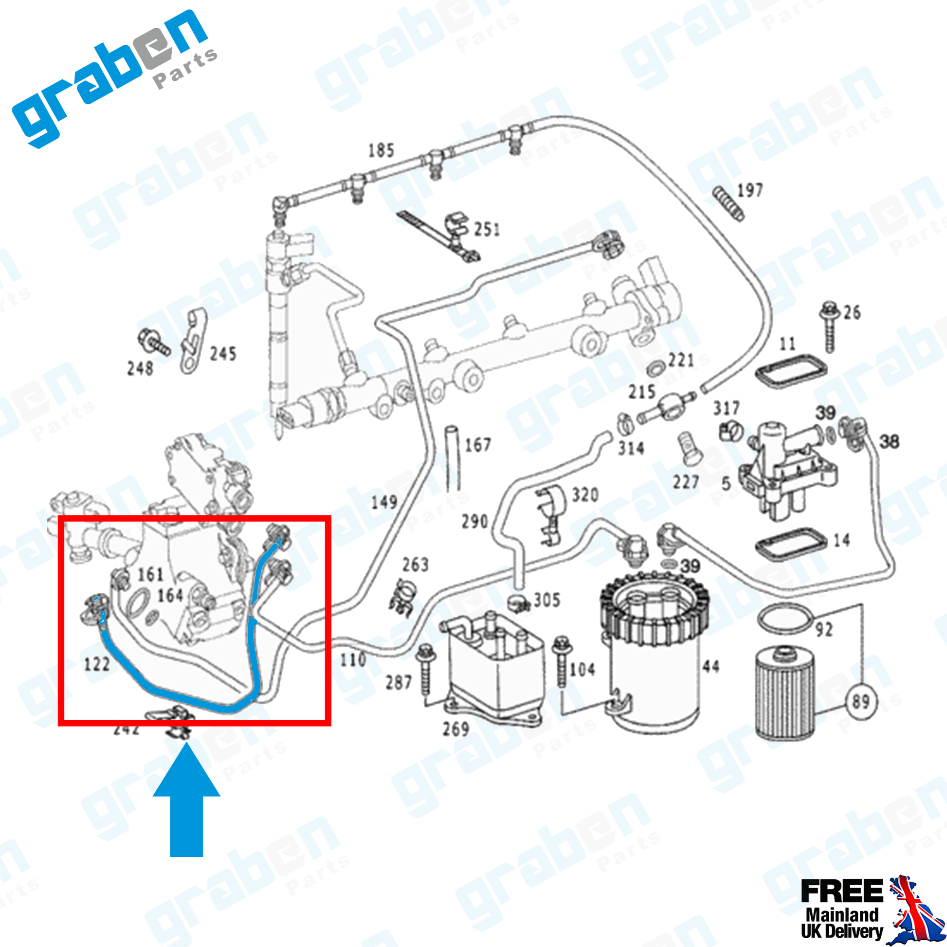 FUEL PIPE FOR MERCEDES VITO / SPRINTER DIESEL A6110703232