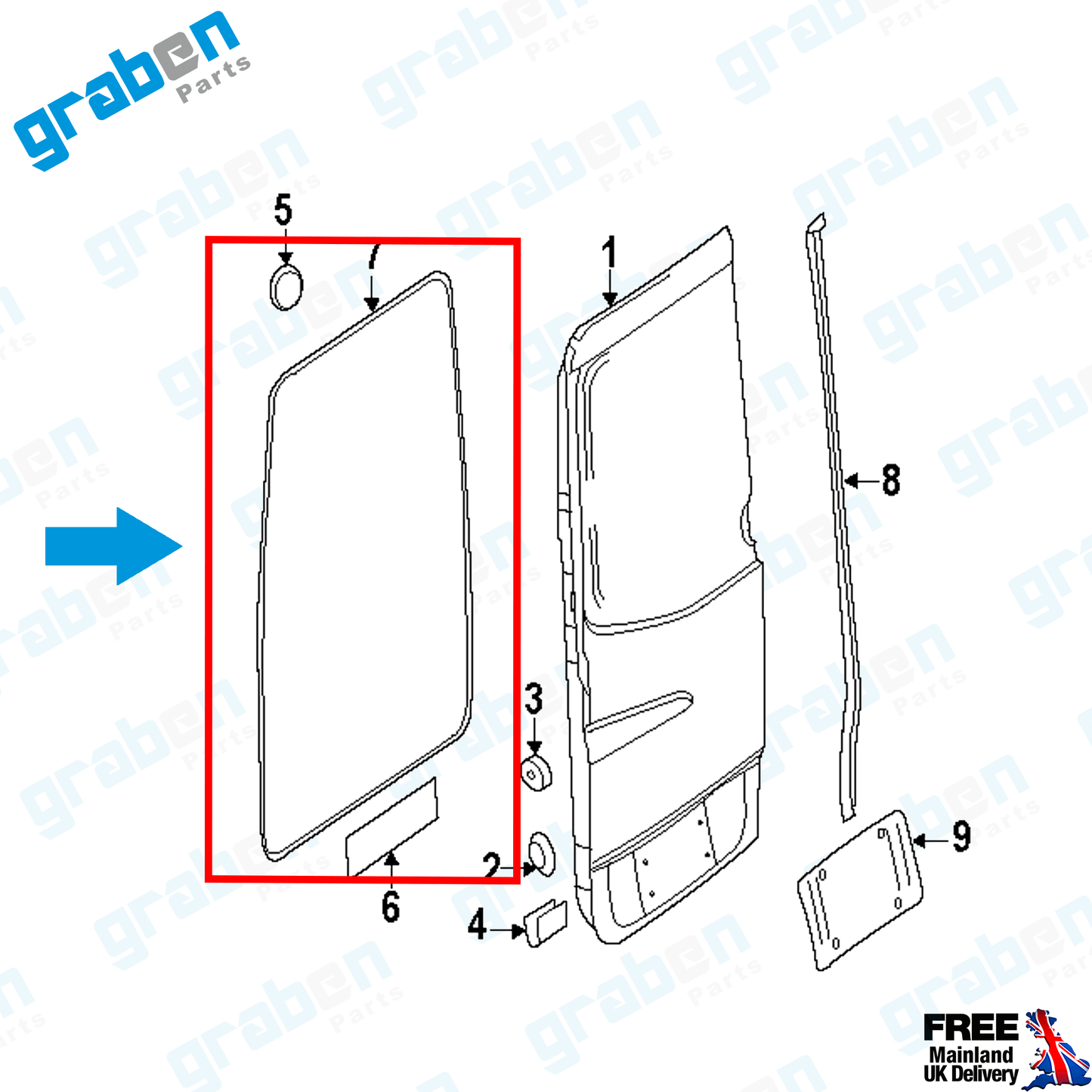 Sliding Door Rubber Seal Weatherstrip For Mercedes Sprinter 2006-2013 High Roof