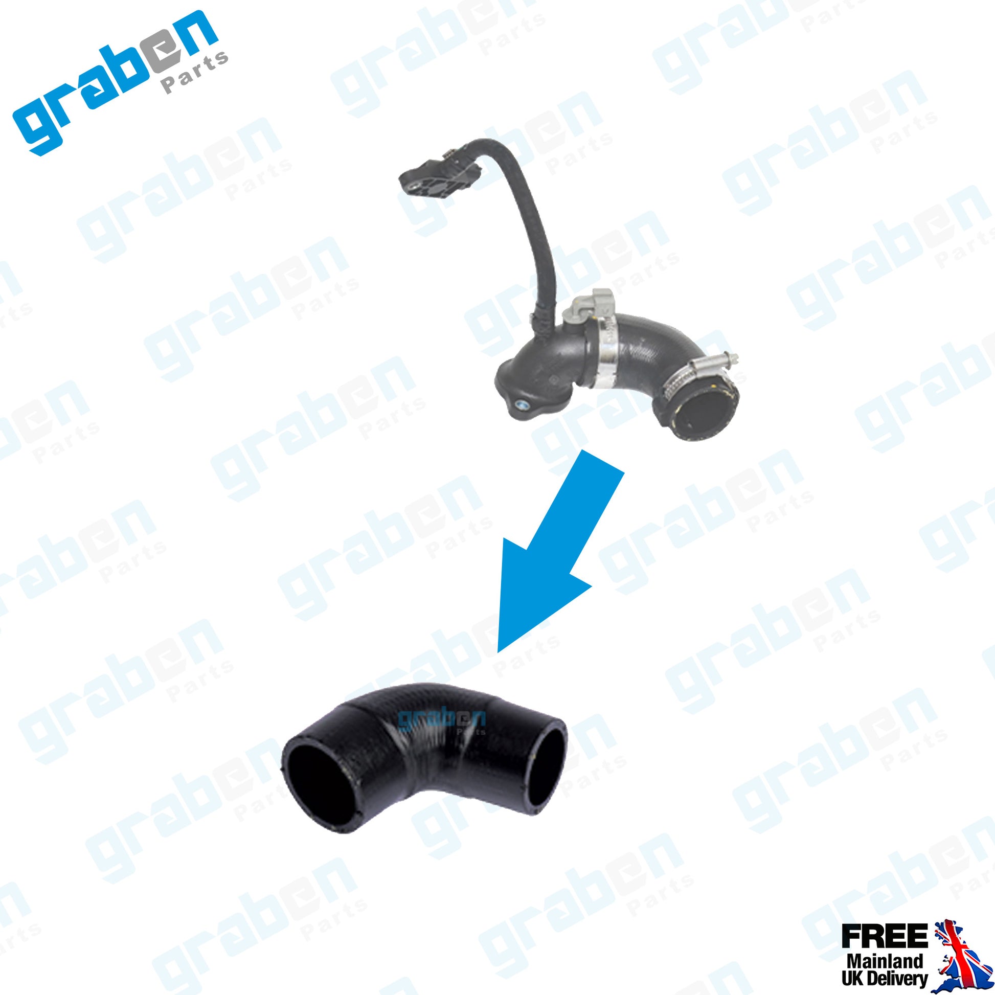 GrabenParts_Turbo Intercooler Hose For Renault Clio II / Clio III 1.5 Dci 8200715610
