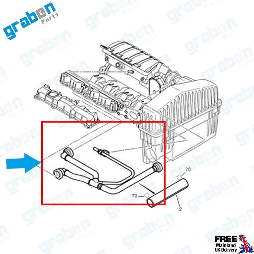 Grabenparts_Engine/ Crankcase Ventilation Hose For Peugeot / Citroen 1.6 16V 2001-17 1192.WO_