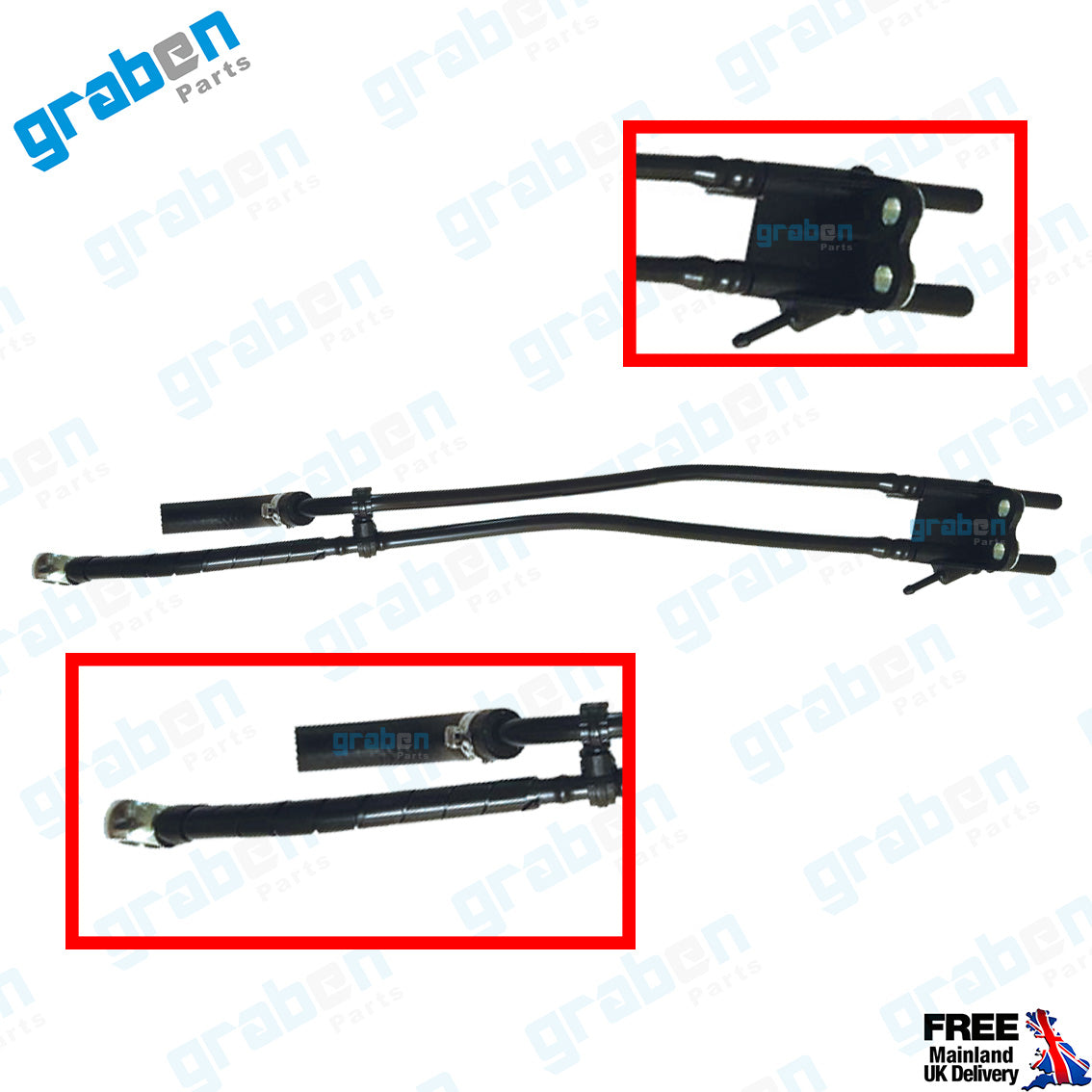 Grabenparts_Fuel Pipe Hose For Fiat Ducato Iveco Daily V 2.3 Diesel 504375094 68133406AA_