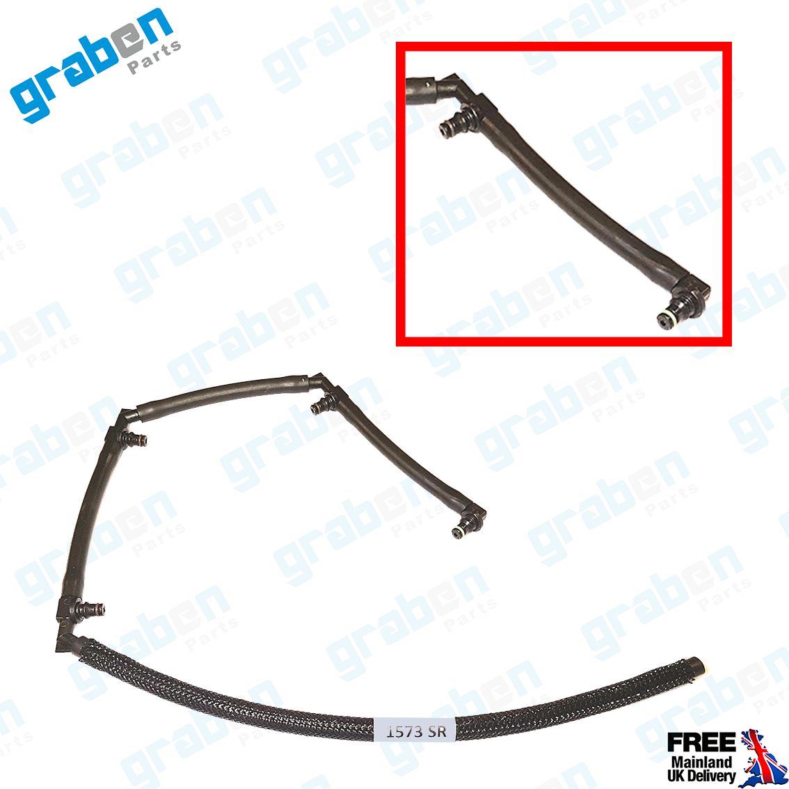 Grabenparts_Injector Leak-Off Fuel Return Pipe For Peugeot / Citroen 2.0 HDI 1573.SR_