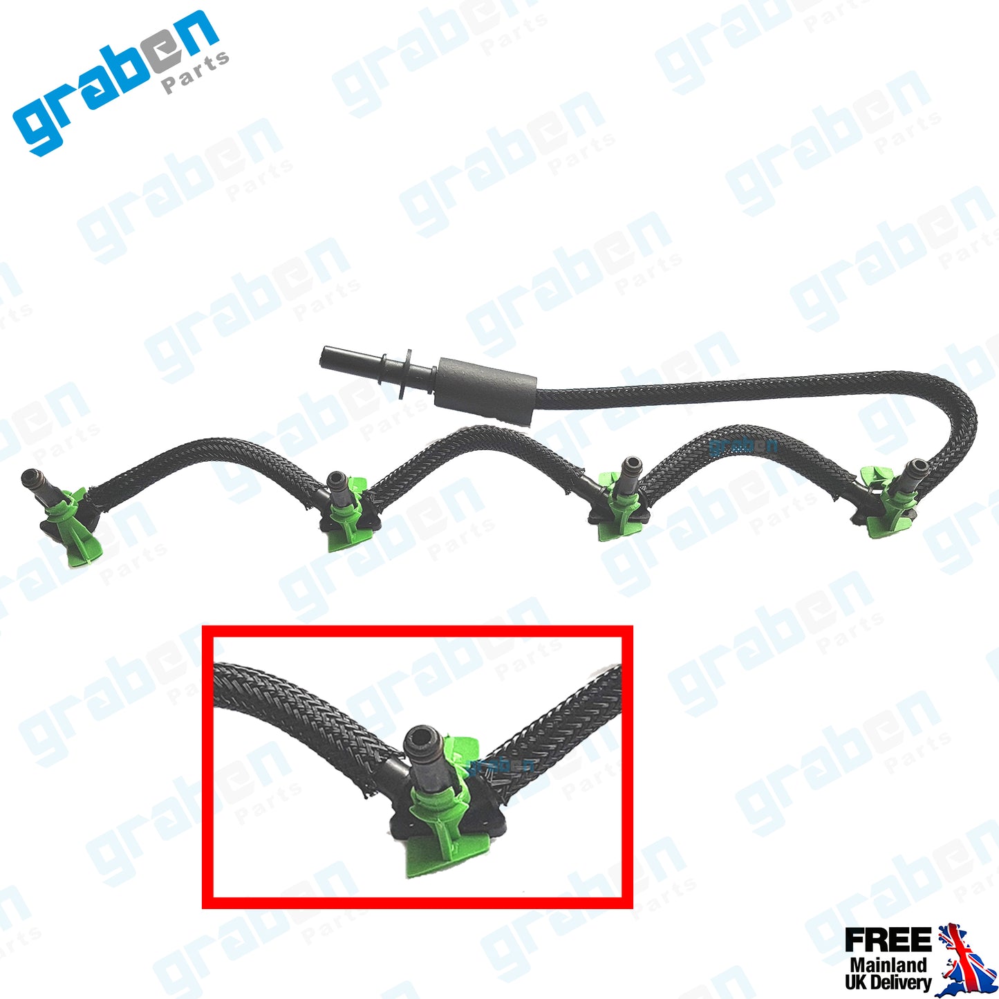 Grabenparts_Injector Leak-Off Return Pipe For Focus Mk3 / Fiesta MK6 /C-Max 1.5 TDCI 1868676_