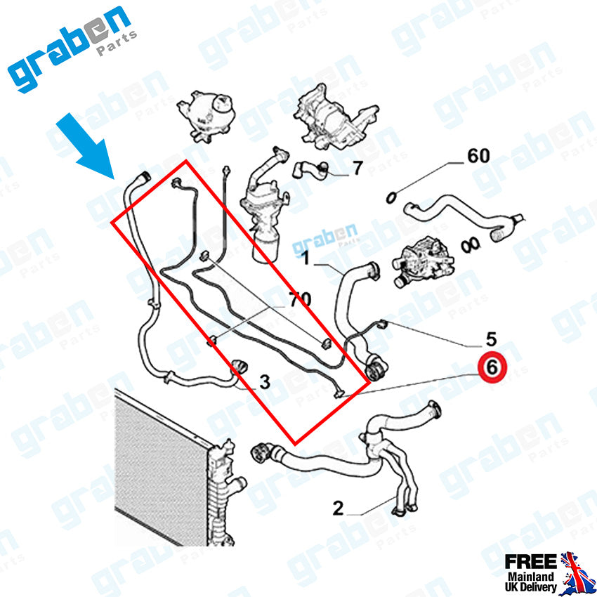 Grabenparts_Spare Water Tank Pipe For Vauxhall Vivaro C 1.5 / Citroën Jumpy 1.5 9818468680_