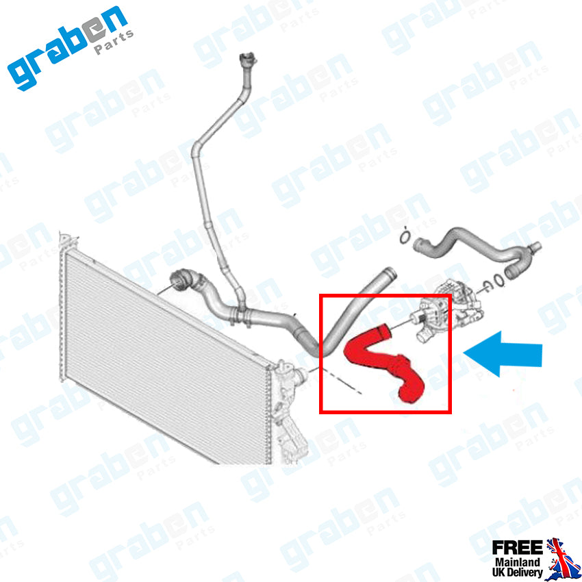 Grabenparts_Upper Radiator Hose For Boxer III / Jumper III 2.0 / 2.2 HDI 1614086780_