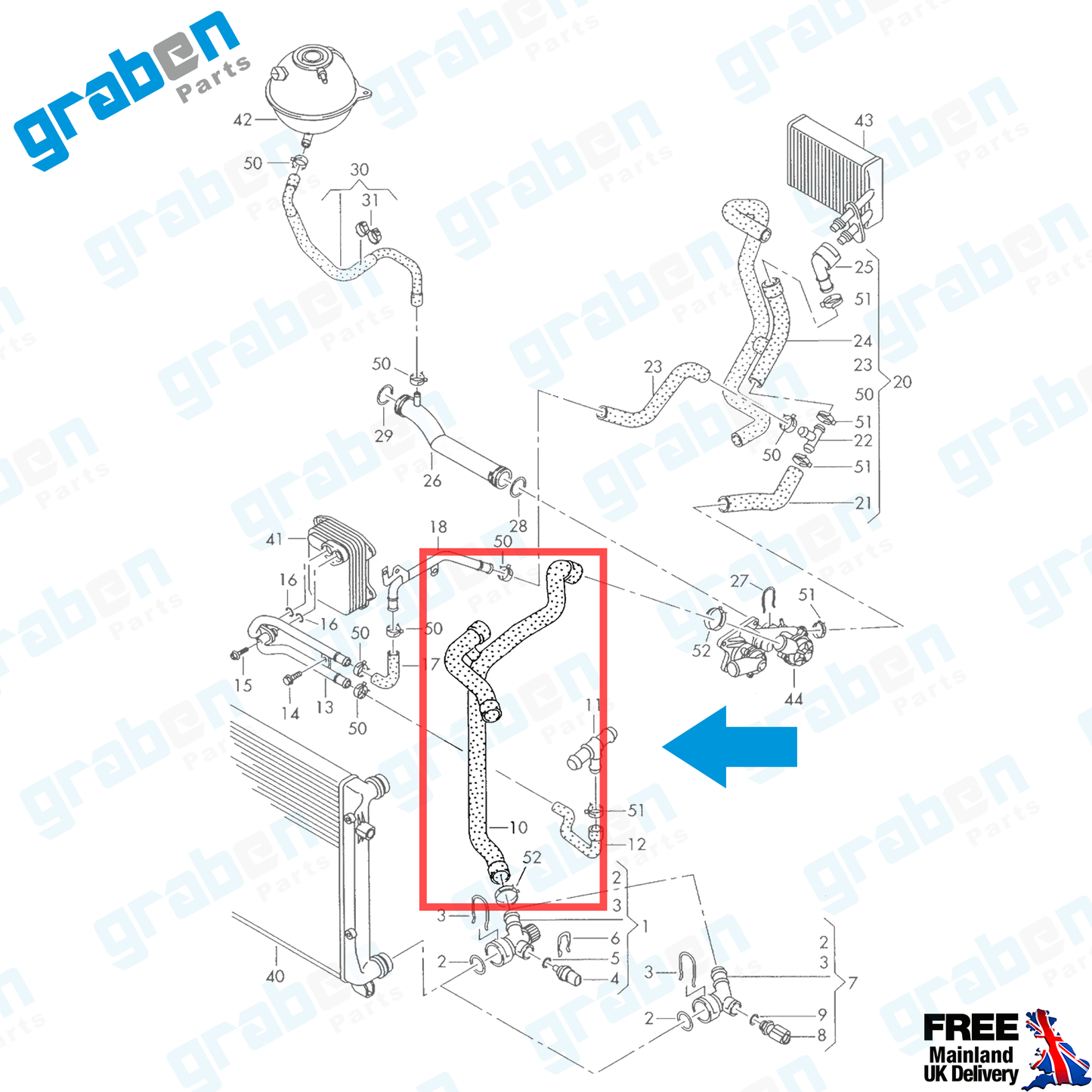 RADIATOR UPPER AND LOWER HOSE KIT FOR AUDI A3 SKODA OCTAVIA II VOLKSWAGEN GOLF V 1.6 FSI 1K0121156BK