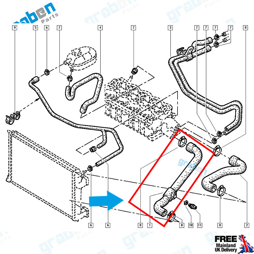 UPPER RADIATOR HOSE FOR RENAULT MASTER II 2.5 DCI OPEL VAUXHALL MOVANO A 2.5 DTI 7700302002 4500078 GM9160378