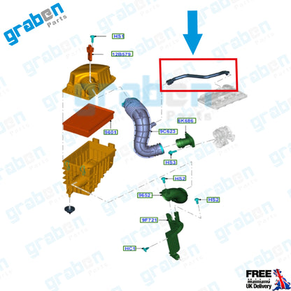 ENGINE VENTILATION PIPE FOR FORD TRANSIT V363 2.2 TDCi CK3Q6A886AA 1843533
