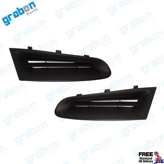 FRONT BUMPER PANEL GRILL LEFT & RIGHT SIDE SET FOR RENAULT CLIO III 7701208684