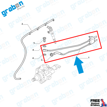 FUEL HOSE PIPE FOR FIAT DUCATO III / IVECO DAILY 2.3 JTD 504110763