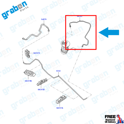 FUEL HOSE PIPE FOR FORD FOCUS II C-MAX 3M519A322AG 1321894 