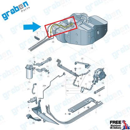 FUEL PIPE FOR AUDI A3 VOLKSWAGEN GOLF SEAT LEON 1K0201294C