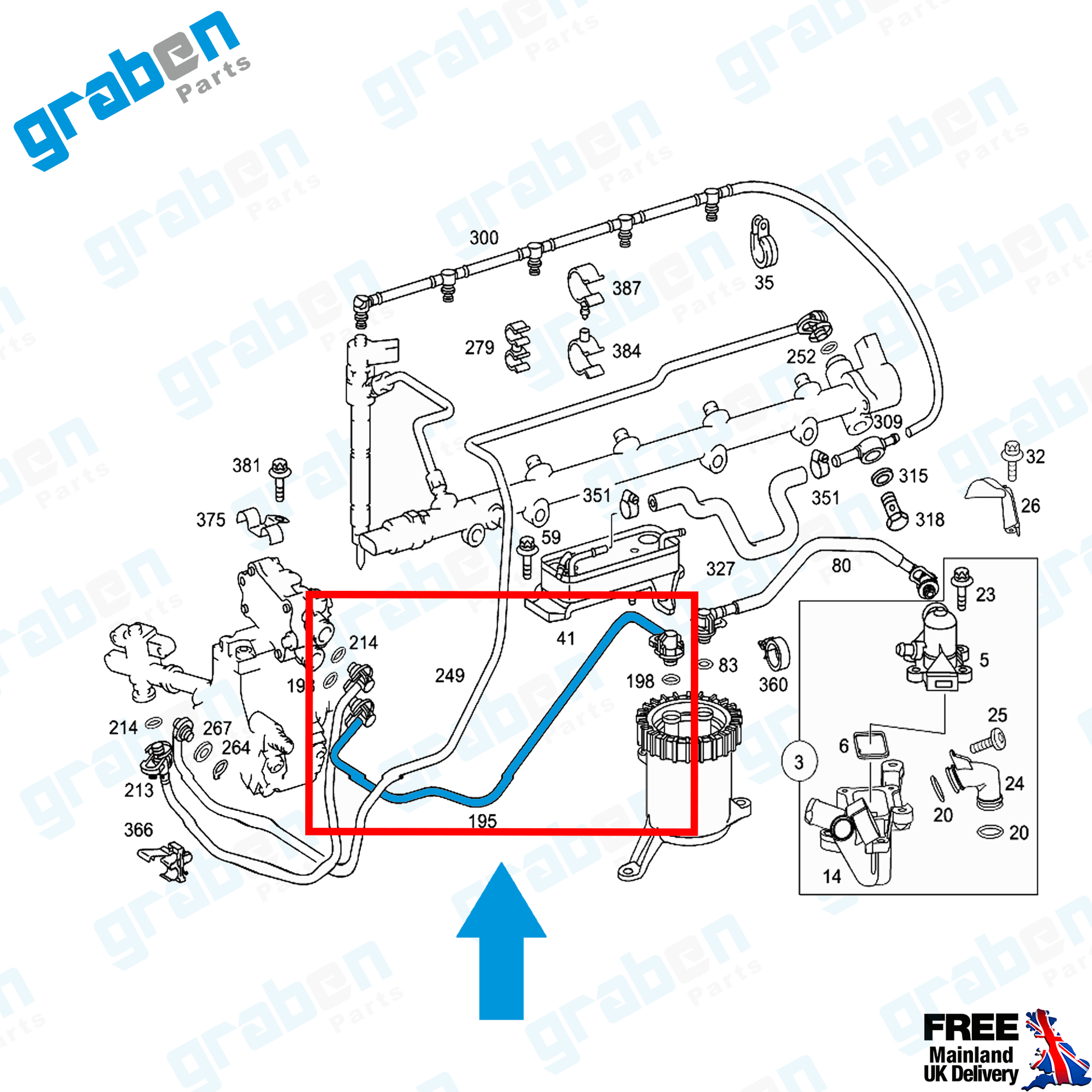 FUEL PIPE FOR MERCEDES-BENZ C-CLASS  CLK 270 CDI A6120703132 A6120702032
