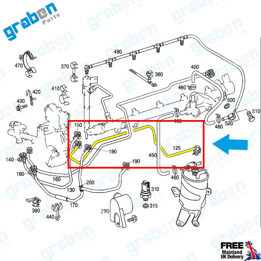 FUEL PIPE FOR MERCEDES SPRINTER 2000-2006 A6120700532 A6120700532