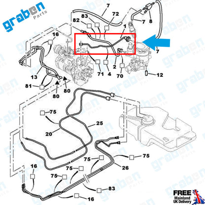 FUEL PIPE FOR PEUGEOT 206 / 306 / PARTNER / CITROEN BERLINGO 1.9 D 1573.YG