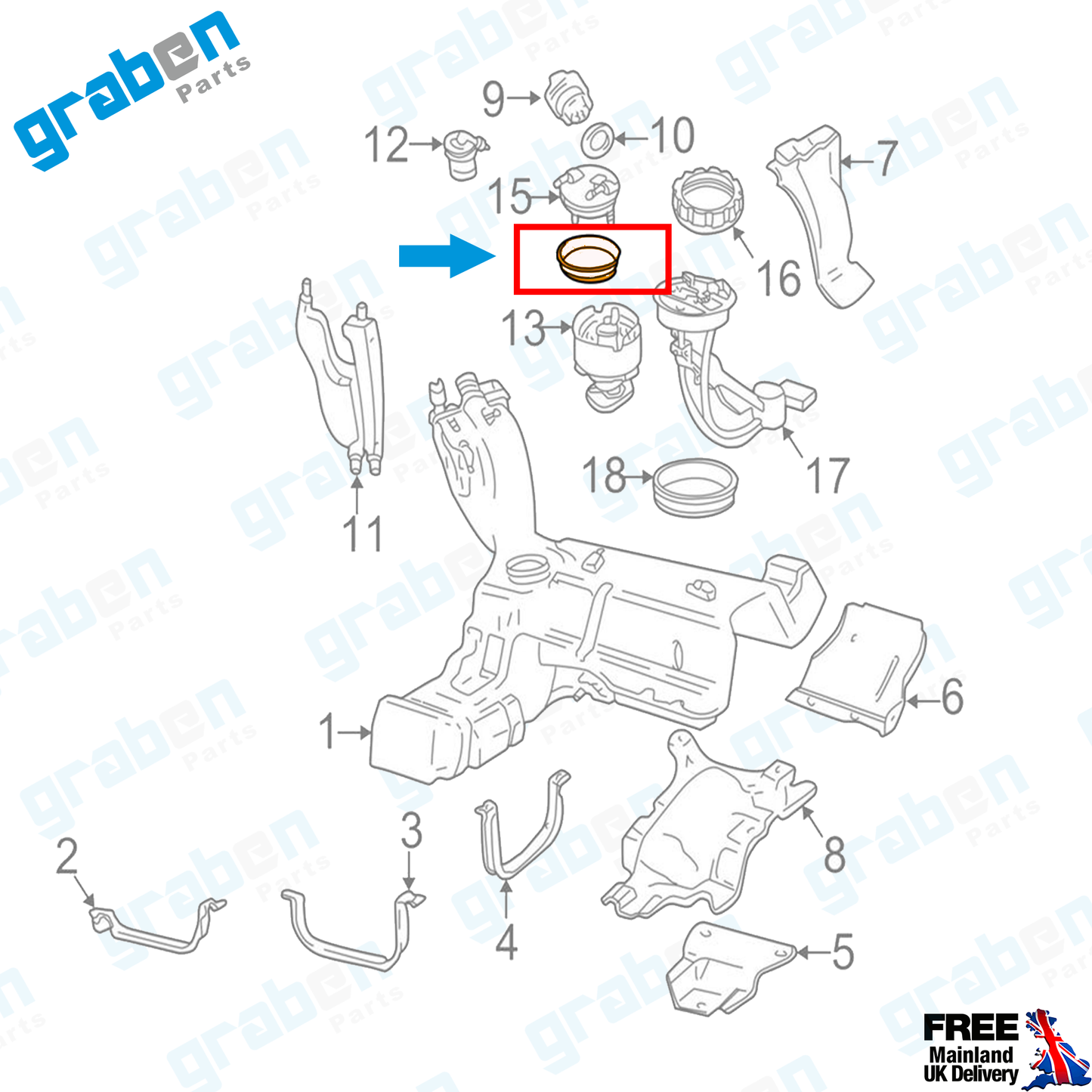 FUEL PUMP BASKET SEAL FOR AUDI VOLKSWAGEN SEAT SKODA VOLVO FIAT 1J0919133 1H0919133 6U0919133 7743530 46743880

1J0919133
1H0919133
4D0919133C
6U0919133
8E0919133E
7743530
7598703
46743880