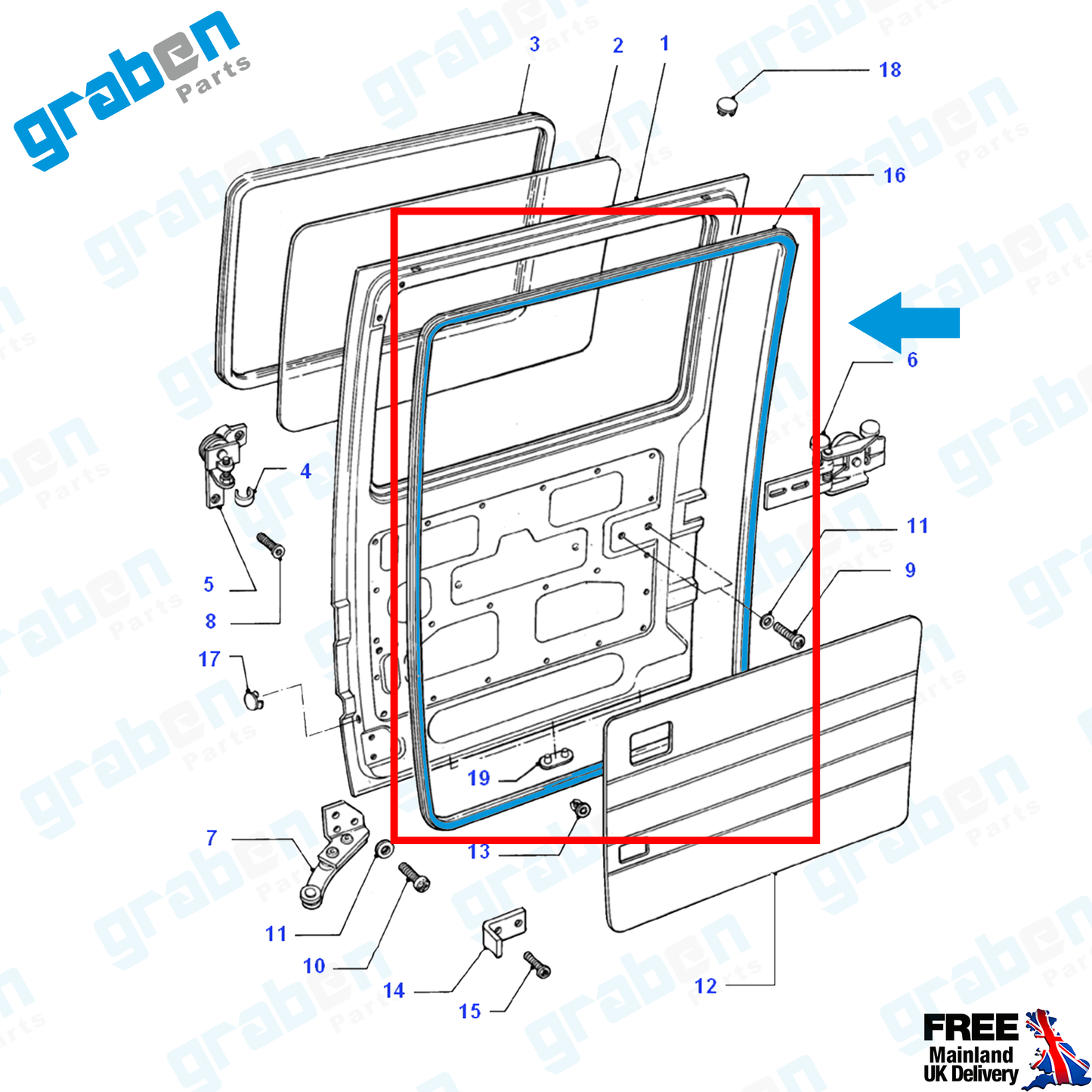 RH / LH SLIDING DOOR WEATHERSTRIP RUBBER SEAL FOR FORD TRANSIT MK3 / MK4 / MK5 1985 - 2000