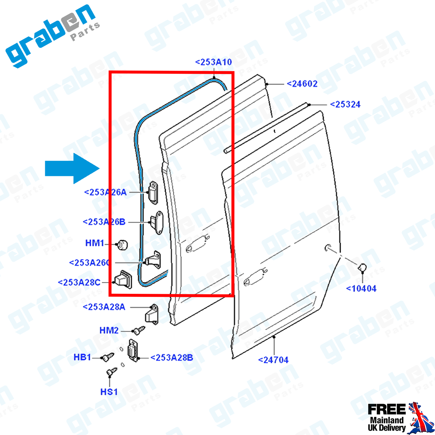 RH / LH SLIDING DOOR WEATHERSTRIP RUBBER SEAL FOR FORD TRANSIT CONNECT 2002 - 2011