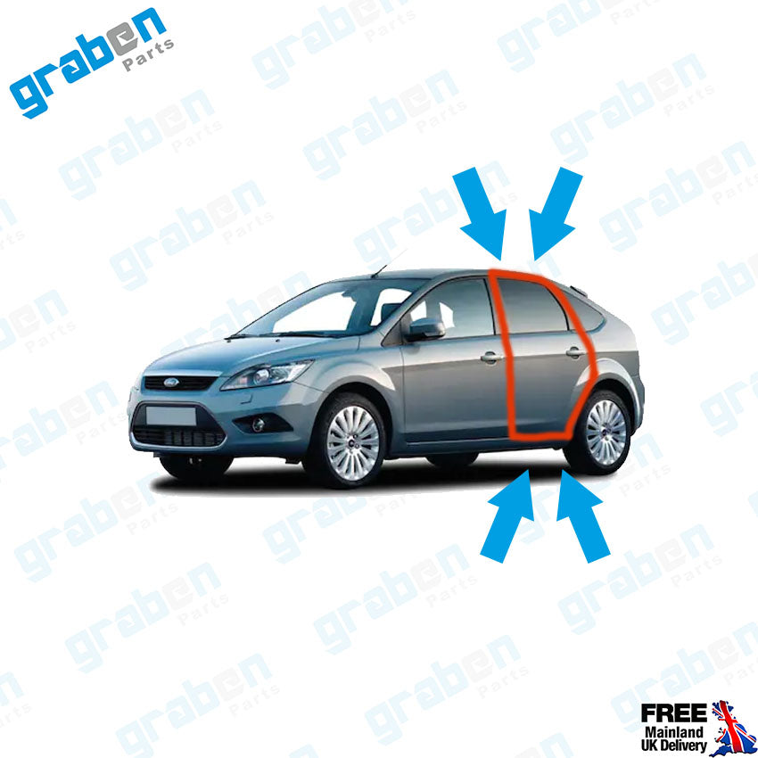 RIGHT / LEFT REAR DOOR WEATHERSTRIP RUBBER SEAL FOR FORD FOCUS MK2 2005-2011