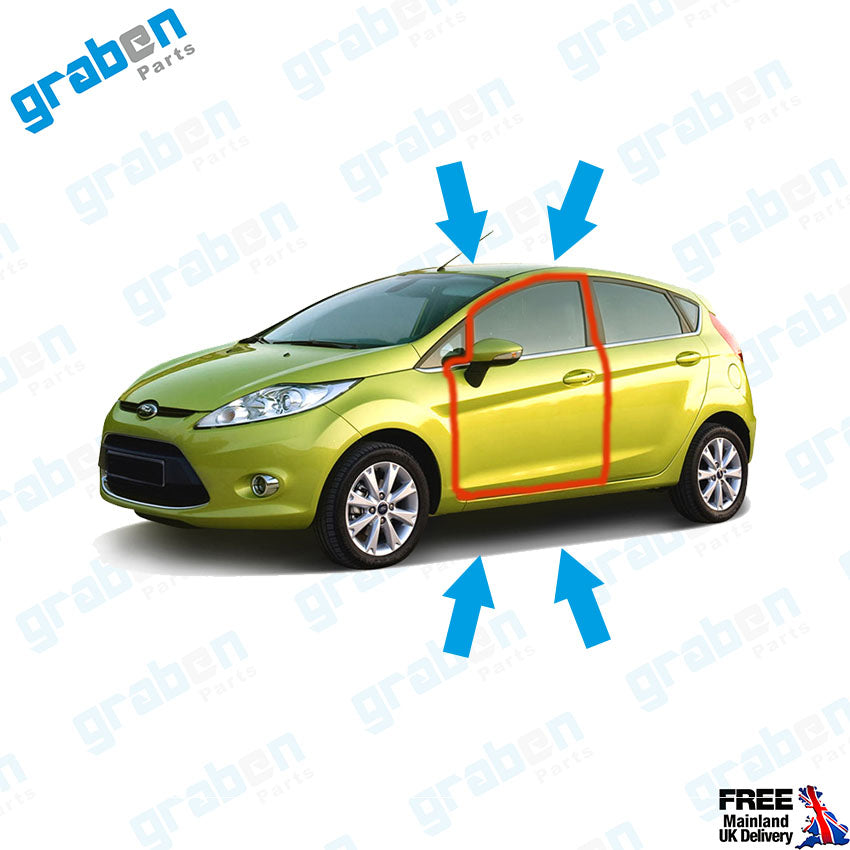 RIGHT / LEFT FRONT DOOR WEATHERSTRIP RUBBER SEAL FOR FORD FIESTA MK7 2008-2013