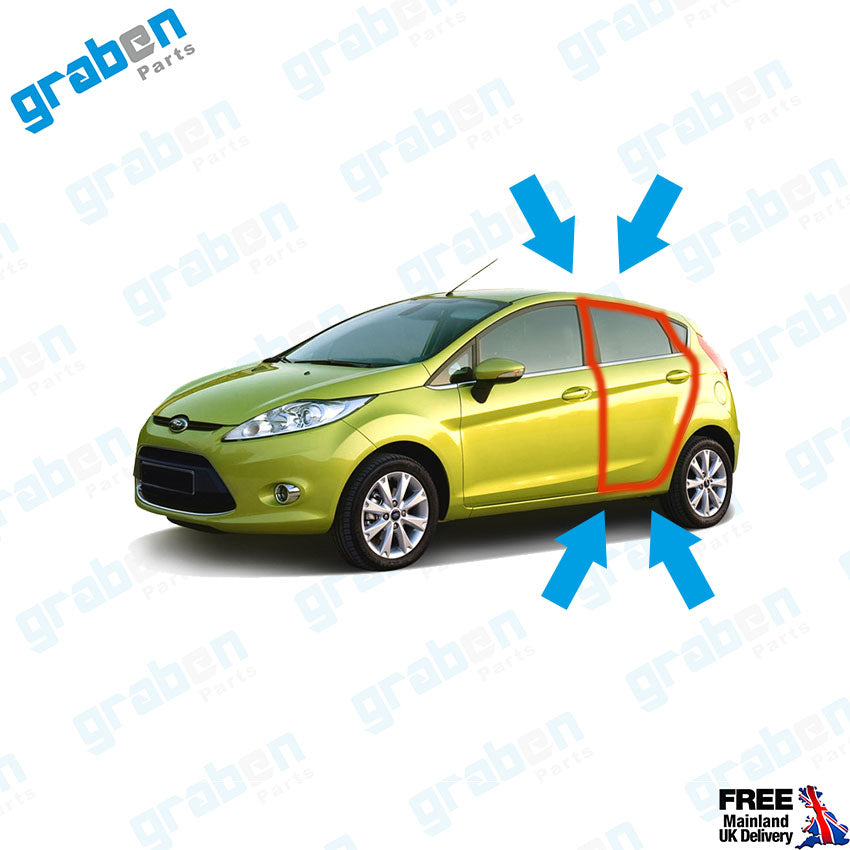 RIGHT / LEFT REAR DOOR WEATHERSTRIP RUBBER SEAL FOR FORD FIESTA MK7 2008-2013