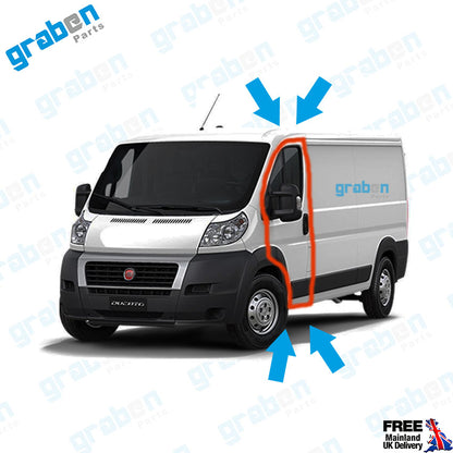 RH / LH SLIDING DOOR WEATHERSTRIP RUBBER SEAL FOR FIAT DUCATO, CITROEN RELAY, PEUGEOT BOXER 2006+