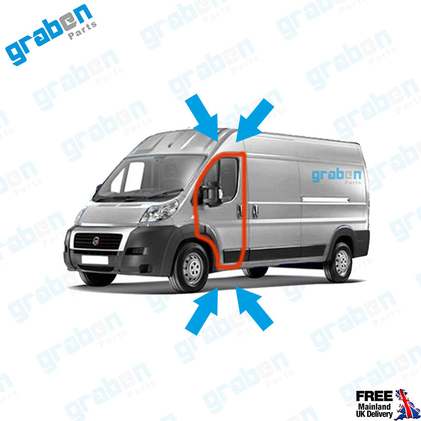 RH / LH SLIDING DOOR WEATHERSTRIP RUBBER SEAL FOR FIAT DUCATO, CITROEN RELAY, PEUGEOT BOXER 2006+