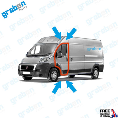 RH / LH SLIDING DOOR WEATHERSTRIP RUBBER SEAL FOR FIAT DUCATO, CITROEN RELAY, PEUGEOT BOXER 2006+
