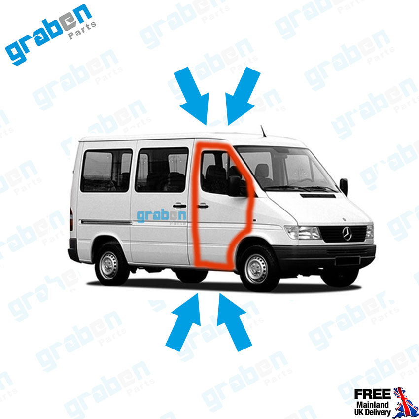 Front Door Rubber Seal Weatherstrip For Mercedes Sprinter MK1 , Volkswagen LT MK2 1996-2006 LH/RH