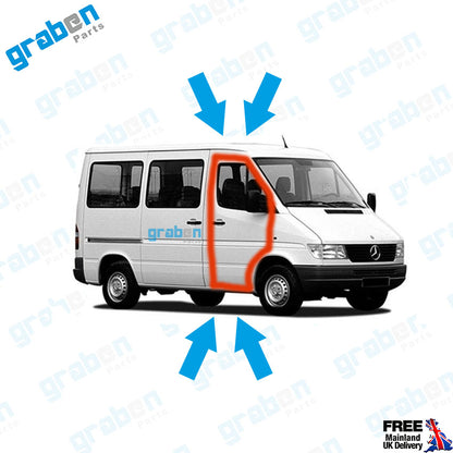 Front Door Rubber Seal Weatherstrip For Mercedes Sprinter MK1 , Volkswagen LT MK2 1996-2006 LH/RH