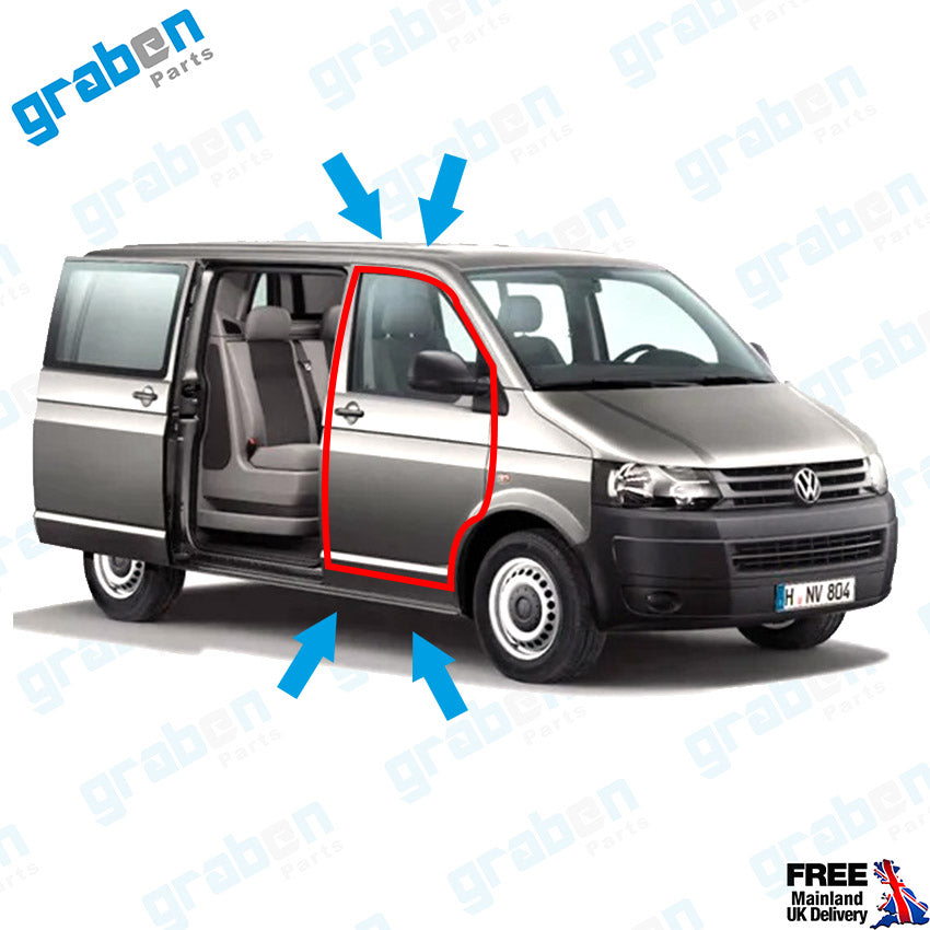 RIGHT FRONT DOOR WEATHERSTRIP RUBBER SEAL FOR VOLKSWAGEN TRANSPORTER T5 / T6 2003+