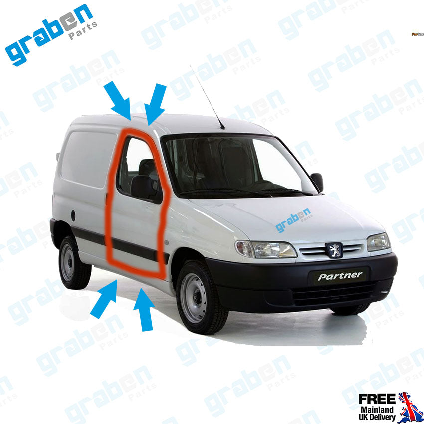 RH / LH FRONT DOOR WEATHERSTRIP RUBBER SEAL FOR PEUGEOT PARTNER / CITROEN BERLINGO 1996-2008