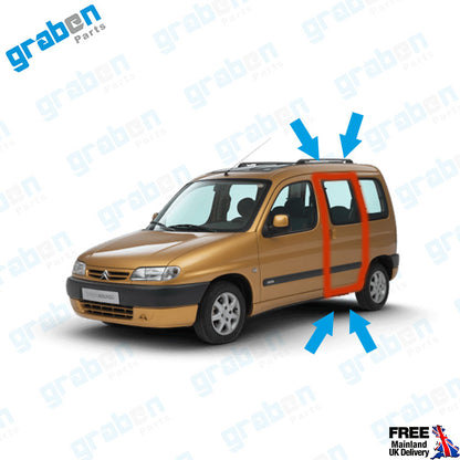 RH / LH SLIDING DOOR WEATHERSTRIP RUBBER SEAL FOR PEUGEOT PARTNER / CITROEN BERLINGO 1996-2008