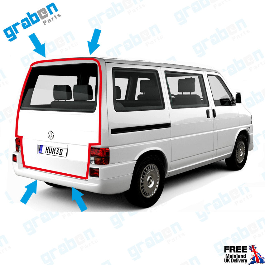 REAR LOADING DOOR WEATHERSTRIP RUBBER SEAL FOR VOLKSWAGEN TRANSPORTER T4 (MK4) 1990-2003