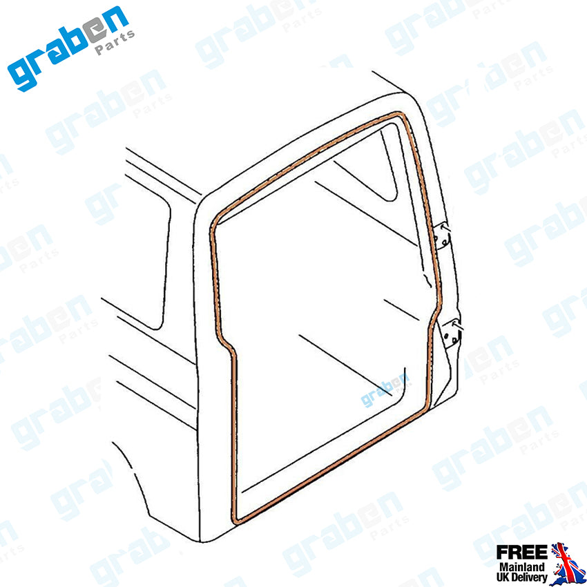 REAR LOADING DOOR WEATHERSTRIP RUBBER SEAL FOR VOLKSWAGEN TRANSPORTER T5 / T6 2003+