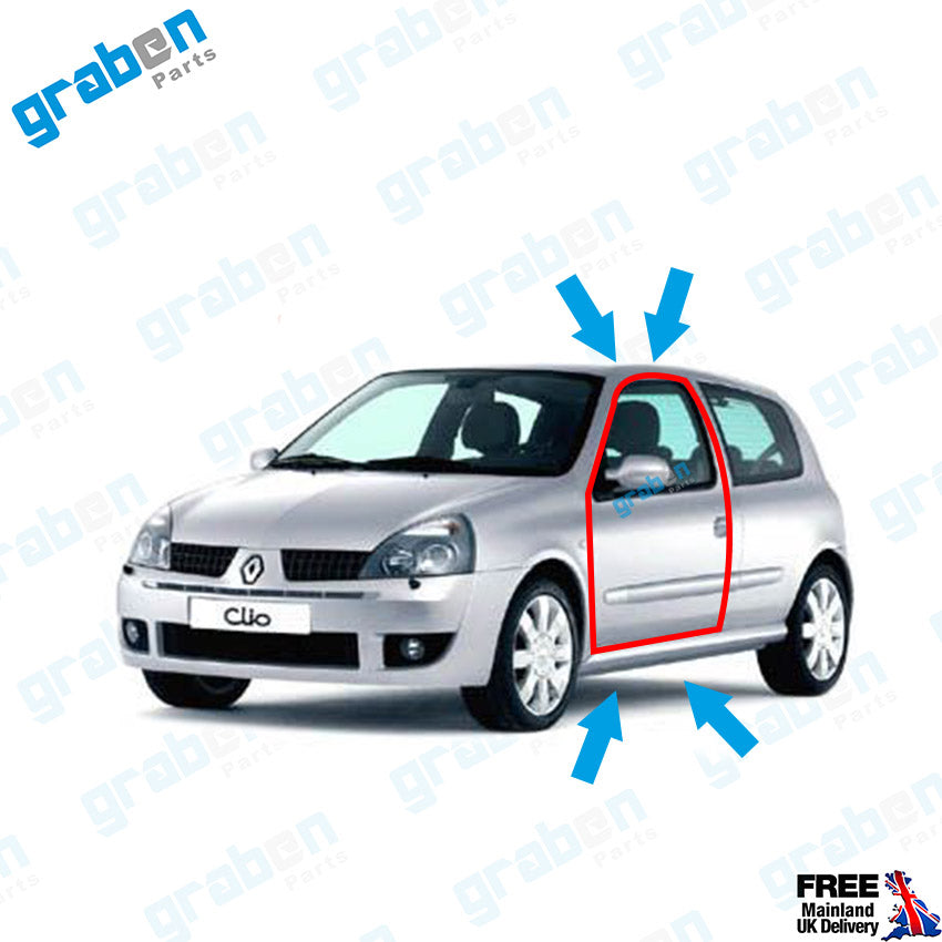 RH / LH FRONT DOOR WEATHERSTRIP RUBBER SEAL FOR RENAULT CLIO I / CLIO II 1990-1998