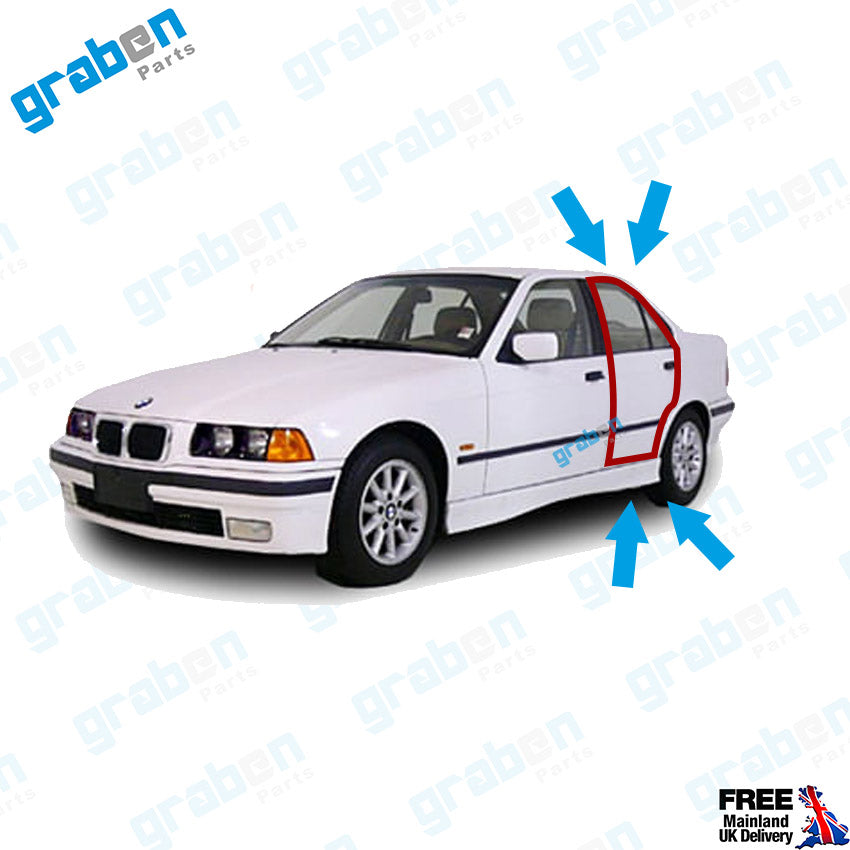 RH / LH REAR DOOR WEATHERSTRIP RUBBER SEAL FOR BMW 3 SERIES 1991-2011
