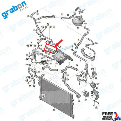 Grabenparts_Cooling Hose For Audi Seat Skoda Volkswagen 1.6 TDI / 2.0 TDI 04L121101A_
