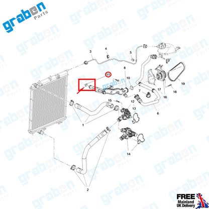 Grabenparts_Cooling / Recirculation Pipe Gasket For Peugeot / Citroen 1.2 Engines 9831655280_