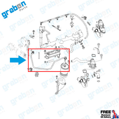 Grabenparts_Fuel Pipe / Feed Line For Mercedes C-Class C200 CDI / C220 CDI 2.2D A6110707132_