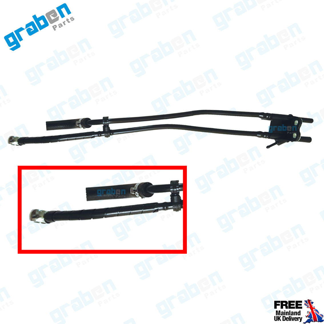 Grabenparts_Fuel Pipe Hose For Fiat Ducato Iveco Daily V 2.3 Diesel 504375094 68133406AA_