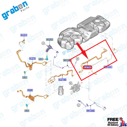 Grabenparts_Fuel Pipe Set For Ford Transit V363 Transit Custom 2.0 EcoBlu K219J338BB 2469928_