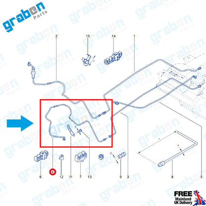 Grabenparts_Fuel Tank Pipe For Opel Vauxhall Vivaro A / Renault Trafic II 8200505328 GM 93857419_