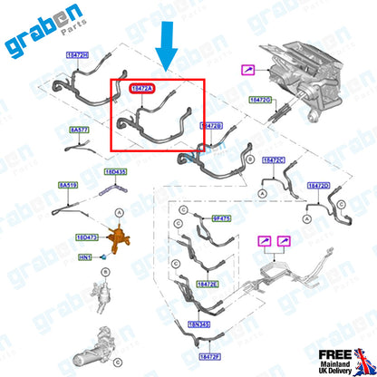 Grabenparts_Heater Hose For Ford Transit V363 2.0 EcoBlue 2016+ GK3118N252AM 2539480_