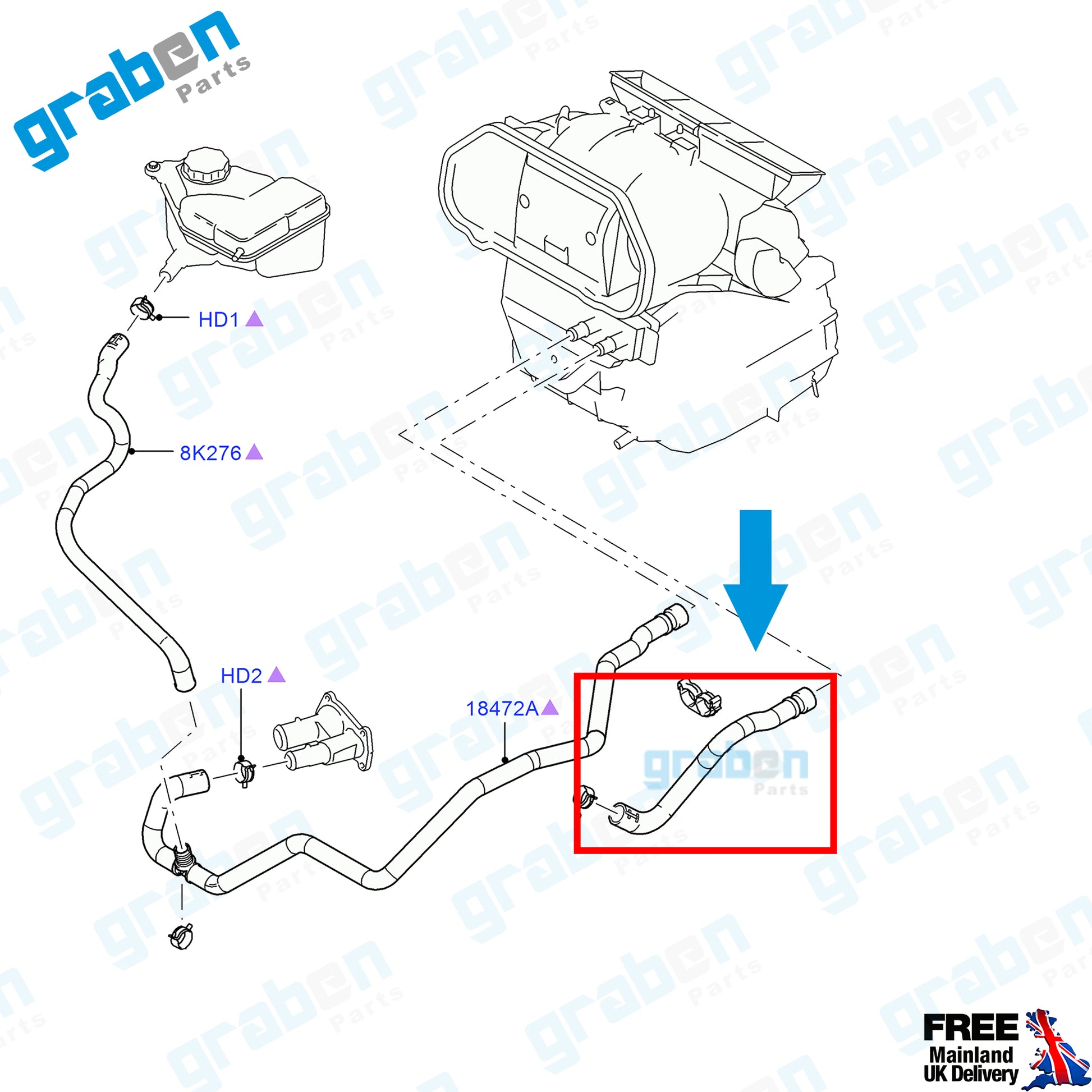 Grabenparts_Heater_Hose_Pipe_For_Ford_Fiesta_V_Fushion_1.25_1.4_1.6_2S6H18K579AB_1547685_