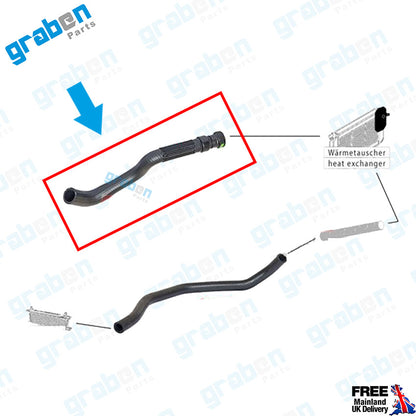 Grabenparts_Heater Inlet Hose For Ford Fiesta VI 1.25 / 1.4 , BMAX 1.4 2008+ , 8V2118K579AA_