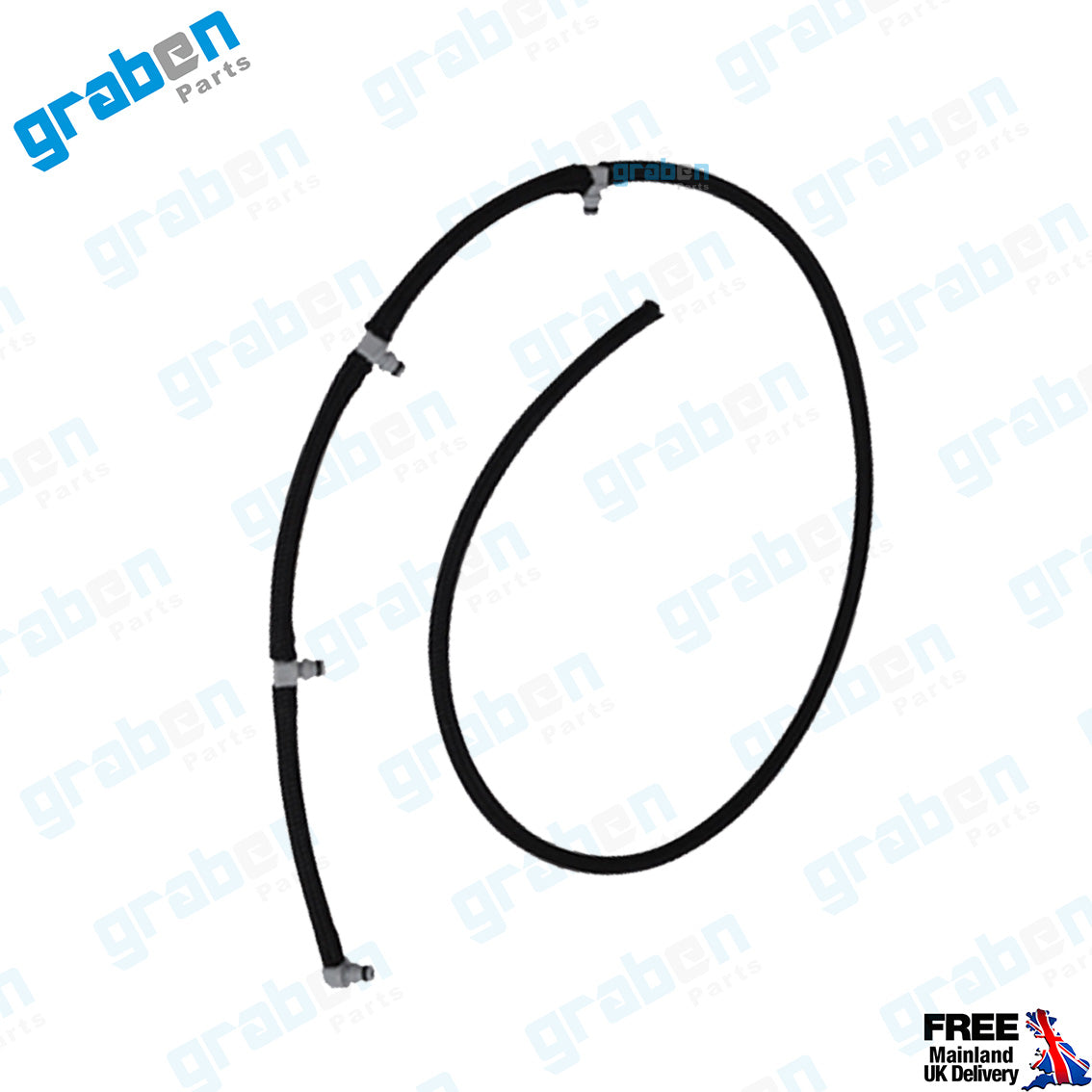 Grabenparts_Injector Leak-Off Return Pipe For Ducato / Boxer / Relay III 3.0 HDI 504384342_