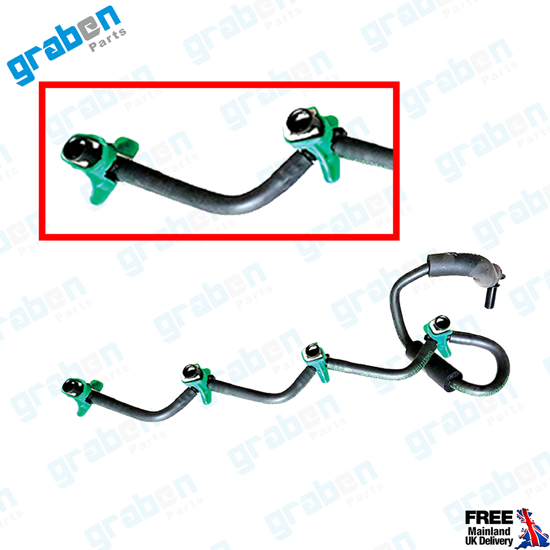 Injector Leak-Off Return Pipe For Peugeot / Citroen 1.6 HDI 115 HP 157 ...