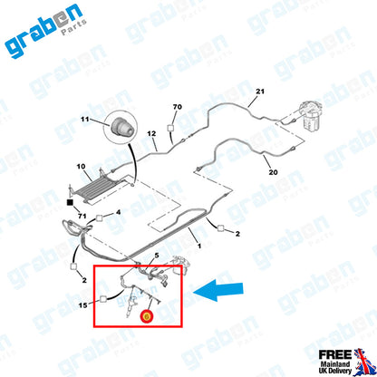 Grabenparts_Injector Leak Off Return Pipe For Citroën Berlingo / Partner 1.6 HDI 9676245280_